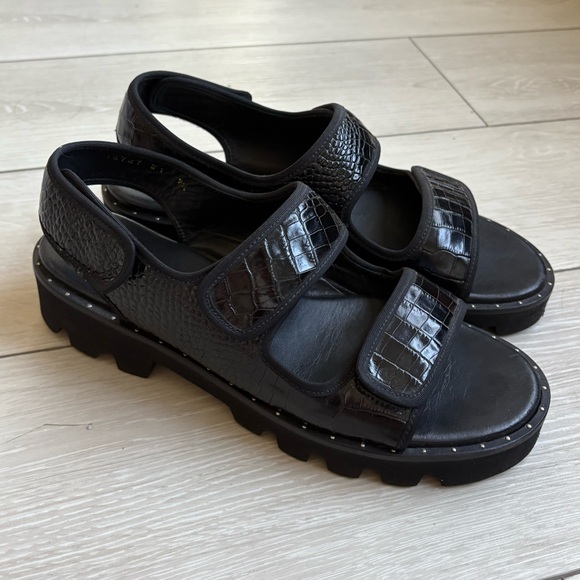 Freda Salvador Sydney Lug Sole Sandals Black 9.5